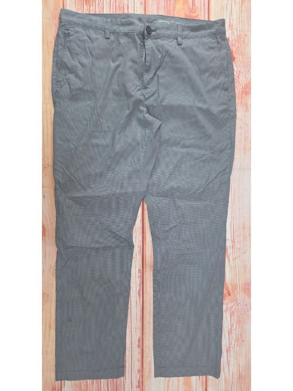 Tommy Bahama Mens Gray Check Performance Pants 36x32
